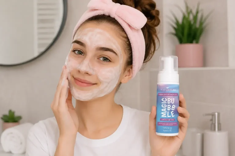 Teen sa Magic Bubble prirodnom pjenom za lice