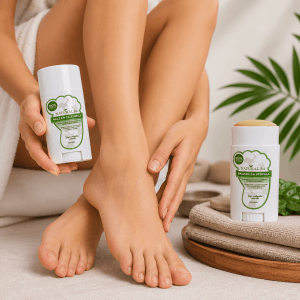 Ženska osoba drži u ruci Natural Balzam za stopala