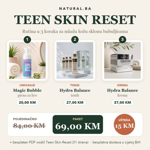 Teen Skin Reset paket: Magic Bubble pjena, Hydra Balance tonik i Hydra Balance krema